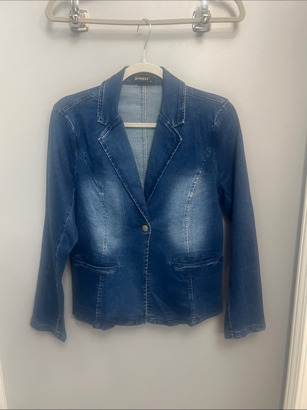 Denim Blazer Jacket - Blue